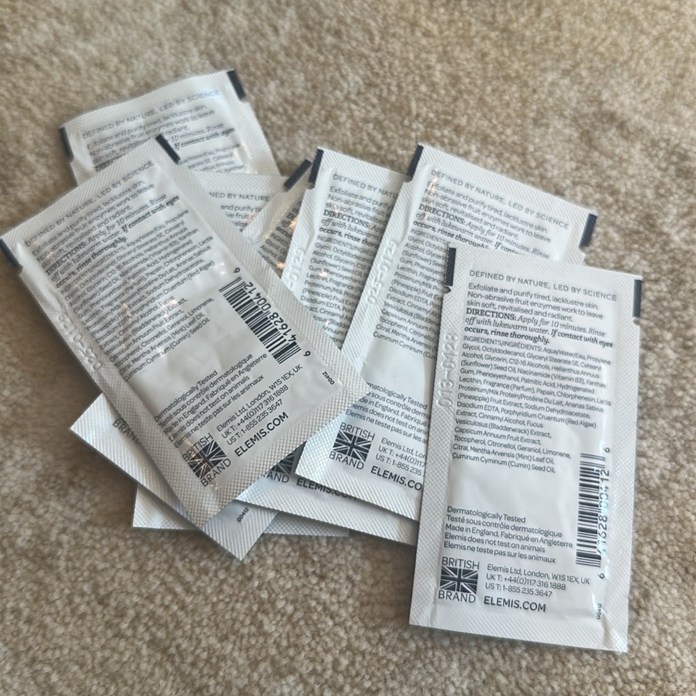 Elemis Travel Packs NWT Papaya Enzyme Peel 7 Pouches - Picture 2 of 6